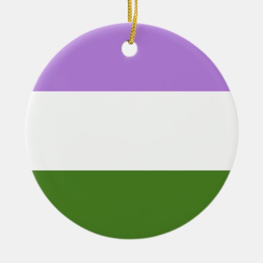 Quee Flagge Keramik Ornament (Vorne)