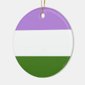 Quee Flagge Keramik Ornament (Links)