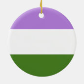 Quee Flagge Keramik Ornament (Hinten)