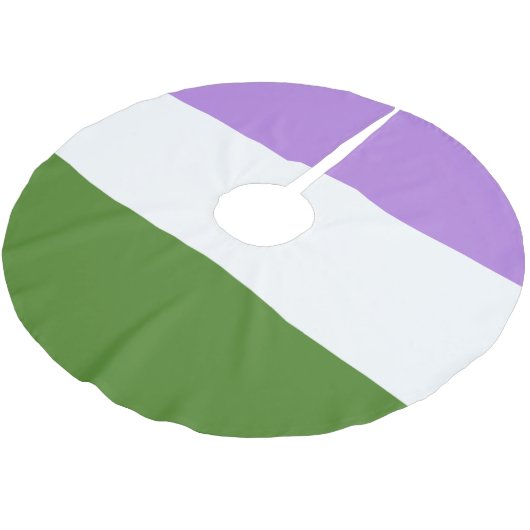 Quee Flagge Polyester Weihnachtsbaumdecke (Schrägansicht)