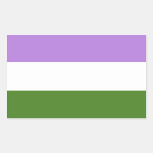 Quee Flagge Rechteckiger Aufkleber (Vorderseite)