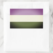Quee Flagge Rechteckiger Aufkleber (Tasche)