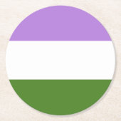 Quee Flagge Runder Pappuntersetzer (Vorderseite)