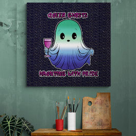 Quee Geister, Geist in Gay Flag Farben Poster