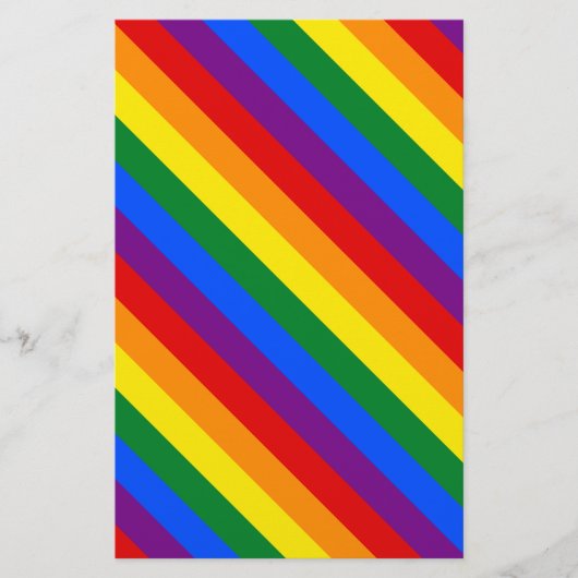 Quee LGBTQ Stolz-Flagge Regenbogen-homosexuelle Briefpapier (Vorderseite)