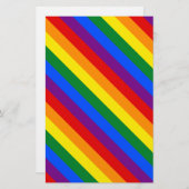 Quee LGBTQ Stolz-Flagge Regenbogen-homosexuelle Briefpapier (Vorne/Hinten)