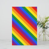 Quee LGBTQ Stolz-Flagge Regenbogen-homosexuelle Briefpapier (Stehend Vorderseite)