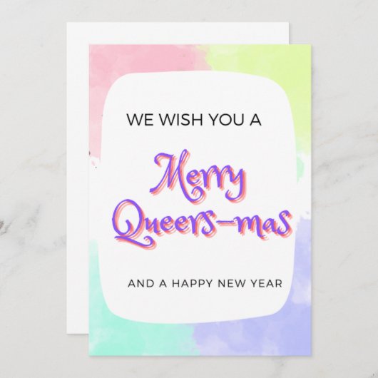 Quee LGBTQ+-Weihnachtskarte Dankeskarte (Vorne/Hinten)