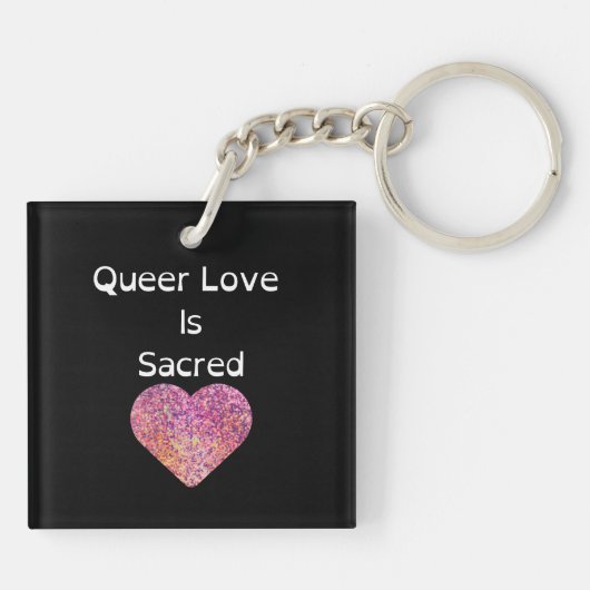 Quee Liebe ist heilig Schlüsselanhänger (Rückseite)