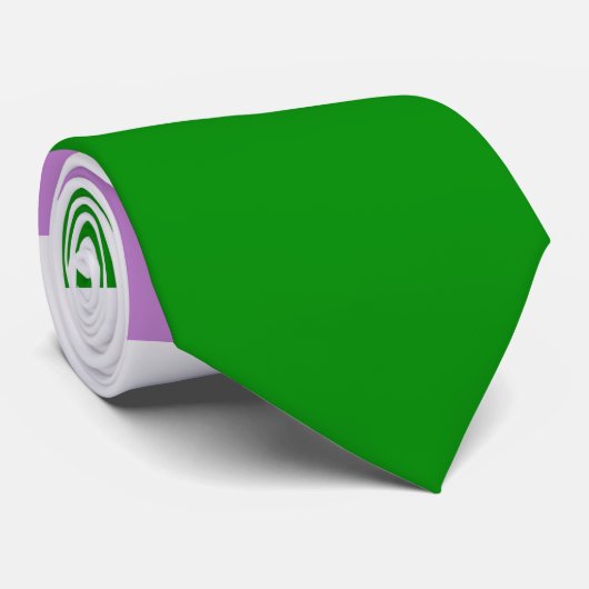 Quee, Lila, weiße LGBT Krawatte (Gerollt)