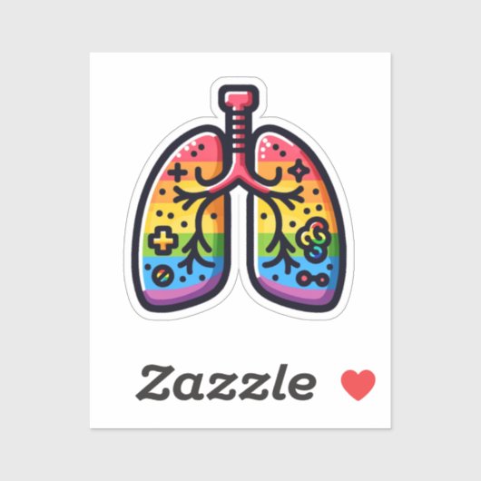 Quee Lungen Aufkleber (Blatt)