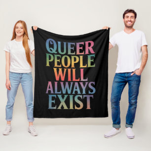 Quee Menschen werden immer nur LGBTQIA-Stolz haben Fleecedecke