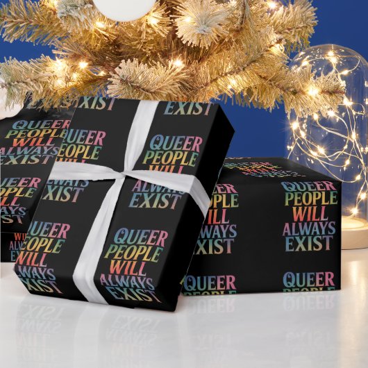Quee Menschen werden immer nur LGBTQIA-Stolz haben Geschenkpapier (Feiertage)