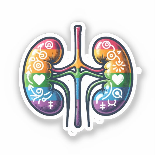 Quee Nieren Aufkleber (Vorderseite)