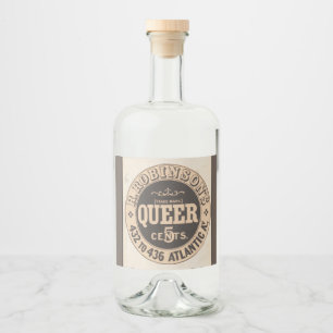 Quee Soda Temperance Marke Vintag Americana Alkoholflaschenetikett