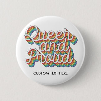 QUEE UND STARKE RAINBOW FLAGÄSTHETIK '70 BUTTON