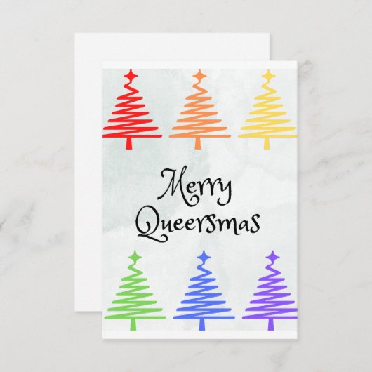 Quee Weihnachtskarte Dankeskarte (Vorne/Hinten)