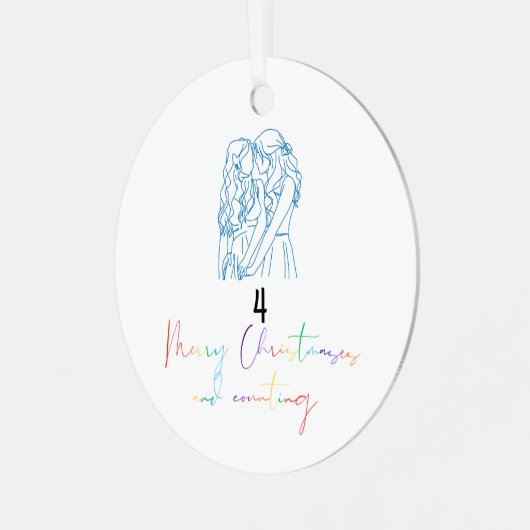 Quee Weihnachtsschmuck aus Lesbian (blau) (Vorderseite links)