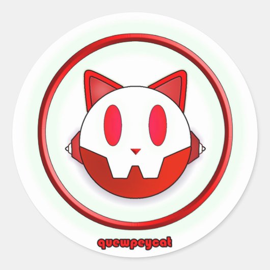 Queekkatze - Aufkleber (Vorderseite)