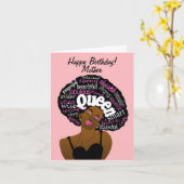 Queen African American Mother Birthday Karte (Gelbe Blume)