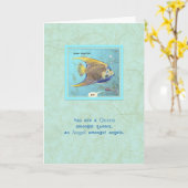 Queen Angelfish Birthday Card Karte (Gelbe Blume)
