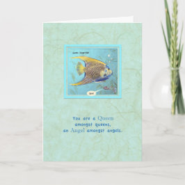 Queen Angelfish Birthday Card Karte