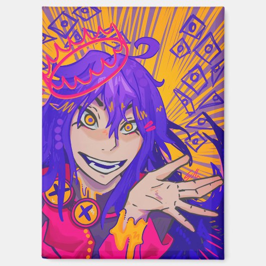 Queen anime magnet (Vorderseite)