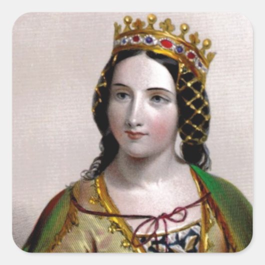 Queen Anne Neville Quadratischer Aufkleber (Vorderseite)