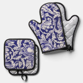 Queen Anne, William Morris Ofenhandschuh & Topflappen-Set (Vorderseite/Rückseite)