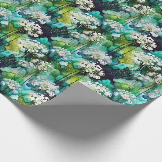 Queen Anne's Lace Abstrakt Geschenkpapier (Ecke)