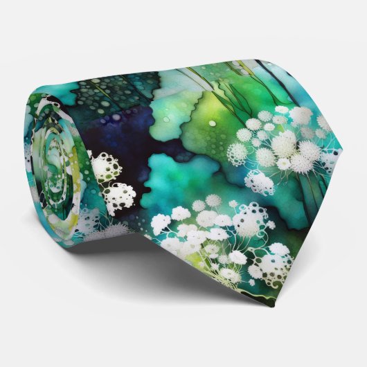 Queen Anne's Lace Abstrakt Krawatte (Gerollt)