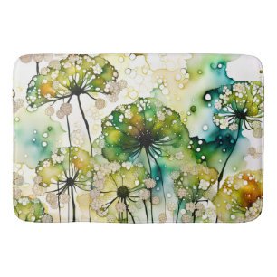 Queen Anne's Lace and Bubbles Abstrakt Badematte