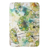 Queen Anne's Lace and Bubbles Abstrakt Badematte (Vorderseite Vertikal)