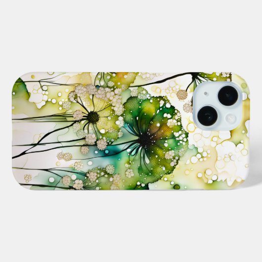 Queen Anne's Lace and Bubbles Abstrakt Case-Mate iPhone Hülle (Rückseite (Horizontal))