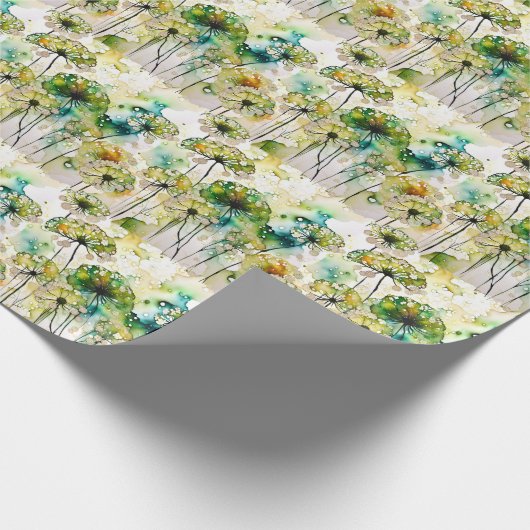 Queen Anne's Lace and Bubbles Abstrakt Geschenkpapier (Ecke)