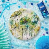 Queen Anne's Lace and Bubbles Abstrakt Pappteller (Party)