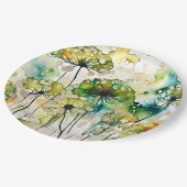 Queen Anne's Lace and Bubbles Abstrakt Pappteller (Schrägansicht)