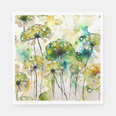 Queen Anne's Lace and Bubbles Abstrakt Serviette (Vorderseite)