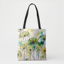 Queen Anne's Lace and Bubbles Abstrakt Tasche