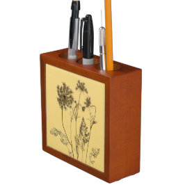 Queen Anne's Lace auf einem Schreibtisch Organisat Stifthalter