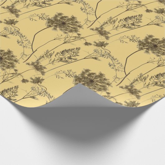 Queen Anne's Lace auf einer Wrapping Paper Roll Geschenkpapier (Ecke)