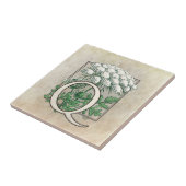 Queen Anne's Lace Blume Floral Monogram Fliese (Seite)