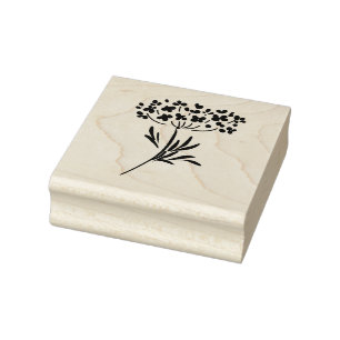 Queen Annes Lace Blume Gummistempel