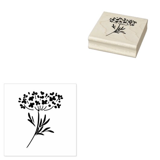 Queen Annes Lace Blume Gummistempel (Stempel)