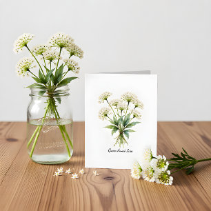 Queen Annes Lace Blumen-Notizkarte