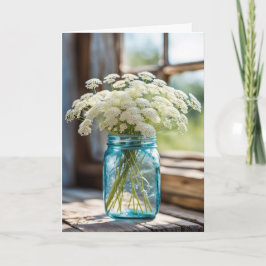 Queen Anne's Lace Bouquet Beileid Karte