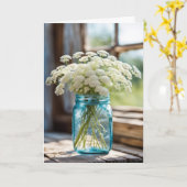 Queen Anne's Lace Bouquet Beileid Karte (Gelbe Blume)