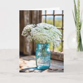 Queen Anne's Lace Bouquet Beileid Karte
