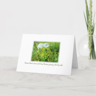 Queen Anne's Lace & Cow Parsnip Card auf Weiß Karte