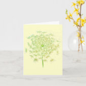 Queen Annes Lace Floral auf gelben Mitteilungskart Karte (Gelbe Blume)